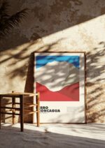 Cerro Aconcagua – póster Graphic Mountains enmarcado