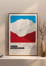 Cerro Aconcagua – póster Graphic Mountains enmarcado