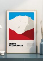Cerro Aconcagua – póster Graphic Mountains enmarcado