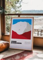 Cerro Aconcagua – póster Graphic Mountains enmarcado