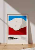 Cerro Aconcagua – póster Graphic Mountains enmarcado