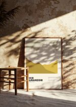 Almanzor – póster Graphic Mountains enmarcado