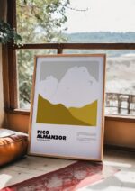 Almanzor – póster Graphic Mountains enmarcado
