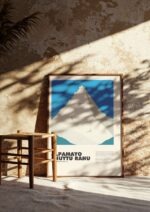 Alpamayo / Shuytu Rahu – póster Graphic Mountains enmarcado