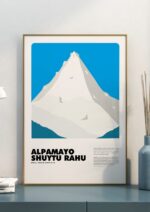 Alpamayo / Shuytu Rahu – póster Graphic Mountains enmarcado