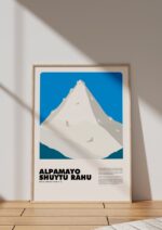 Alpamayo / Shuytu Rahu – póster Graphic Mountains enmarcado