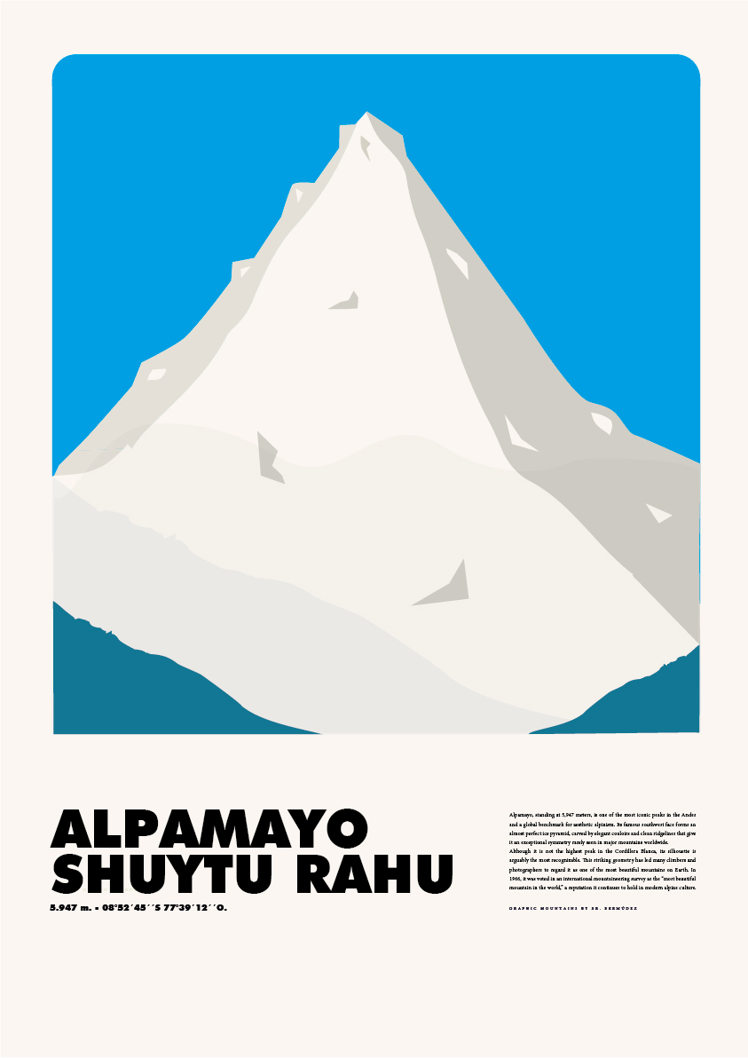 Alpamayo / Shuytu Rahu – Graphic Mountains by Sr. Bermúdez