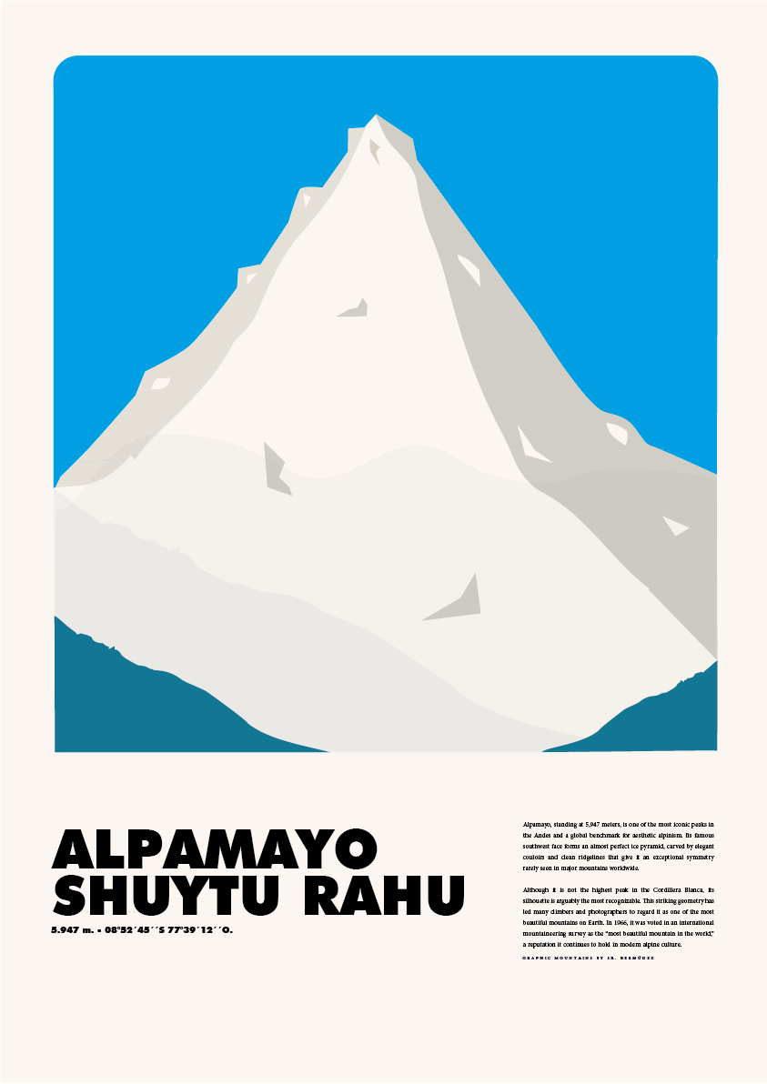 Alpamayo / Shuytu Rahu – Graphic Mountains by Sr. Bermúdez