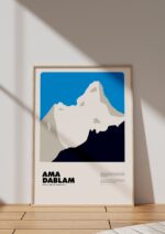 Ama Dablam – póster Graphic Mountains enmarcado
