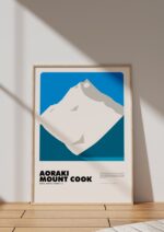 Aoraki / Mount Cook – póster Graphic Mountains enmarcado