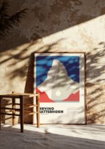 Cervino / Matterhorn – póster Graphic Mountains enmarcado