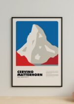 Cervino / Matterhorn – póster Graphic Mountains enmarcado