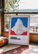 Cervino / Matterhorn – póster Graphic Mountains enmarcado