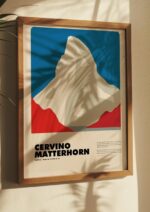Cervino / Matterhorn – póster Graphic Mountains enmarcado