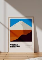 Volcán Cotopaxi – póster Graphic Mountains enmarcado