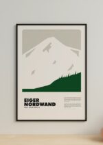 Eiger / Nordwand – póster Graphic Mountains enmarcado
