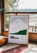 Eiger / Nordwand – póster Graphic Mountains enmarcado