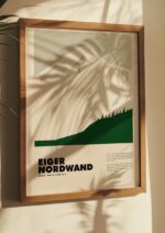 Eiger / Nordwand – póster Graphic Mountains enmarcado