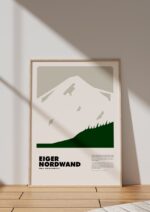Eiger / Nordwand – póster Graphic Mountains enmarcado