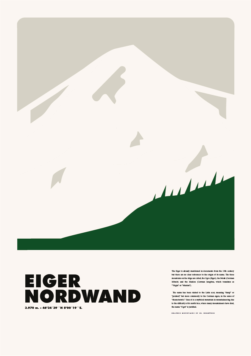 Eiger / Nordwand – Graphic Mountains by Sr. Bermúdez