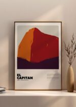 El Capitan – póster Graphic Mountains enmarcado