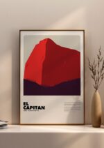 El Capitan – póster Graphic Mountains enmarcado