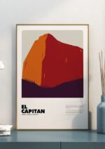 El Capitan – póster Graphic Mountains enmarcado