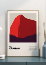 El Capitan – póster Graphic Mountains enmarcado