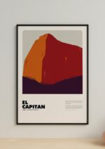 El Capitan – póster Graphic Mountains enmarcado