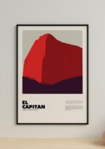 El Capitan – póster Graphic Mountains enmarcado