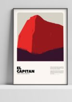 El Capitan – póster Graphic Mountains enmarcado