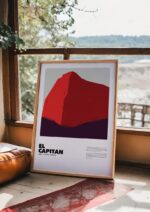 El Capitan – póster Graphic Mountains enmarcado