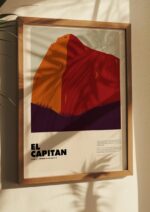El Capitan – póster Graphic Mountains enmarcado