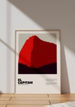 El Capitan – póster Graphic Mountains enmarcado