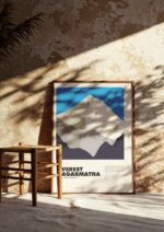 Everest / Sagarmatha – póster Graphic Mountains enmarcado
