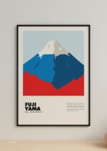 Fujiyama – póster Graphic Mountains enmarcado