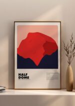 Half Dome – póster Graphic Mountains enmarcado