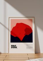 Half Dome – póster Graphic Mountains enmarcado