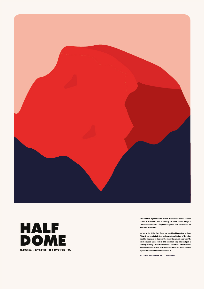 Half Dome – Graphic Mountains by Sr. Bermúdez