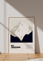 K2 / Chogori – póster Graphic Mountains enmarcado