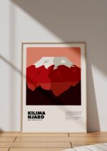 Kilimanjaro – póster Graphic Mountains enmarcado