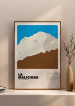 La Maliciosa – póster Graphic Mountains enmarcado