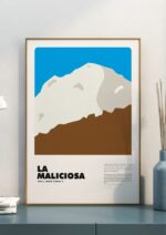 La Maliciosa – póster Graphic Mountains enmarcado