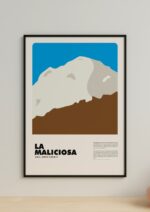 La Maliciosa – póster Graphic Mountains enmarcado