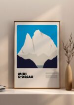 Midi d’Ossau – póster Graphic Mountains enmarcado