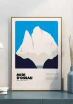 Midi d’Ossau – póster Graphic Mountains enmarcado