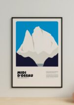 Midi d’Ossau – póster Graphic Mountains enmarcado