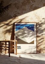 Mont Blanc / Monte Bianco – póster Graphic Mountains enmarcado