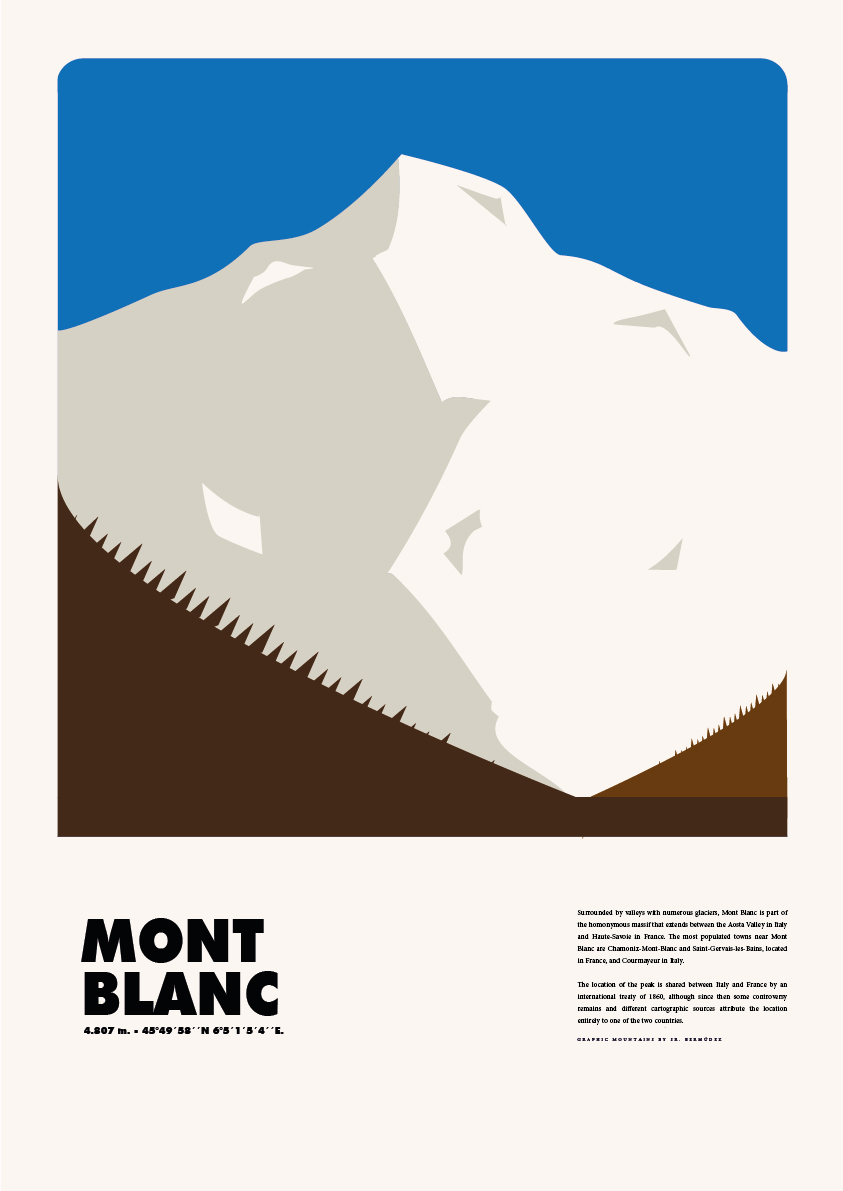 Mont Blanc / Monte Bianco – Graphic Mountains by Sr. Bermúdez