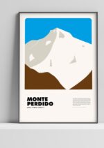 Monte Perdido – póster Graphic Mountains enmarcado